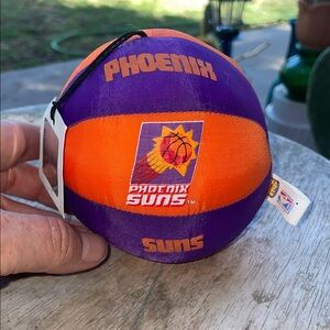 NBA Phoenix Suns Plush Mini Basketball in Purple and Orange with Tag 1993